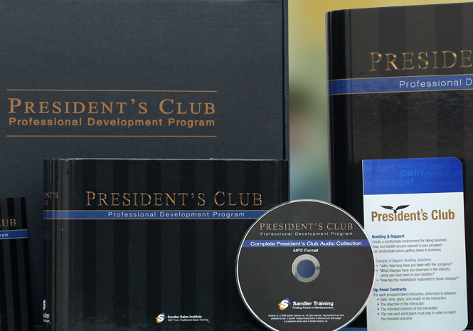 Sandler Training President’s Club - Print & Packaging Design by Visual Impact Group