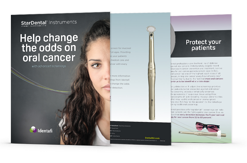 oral cancer screening sales materials